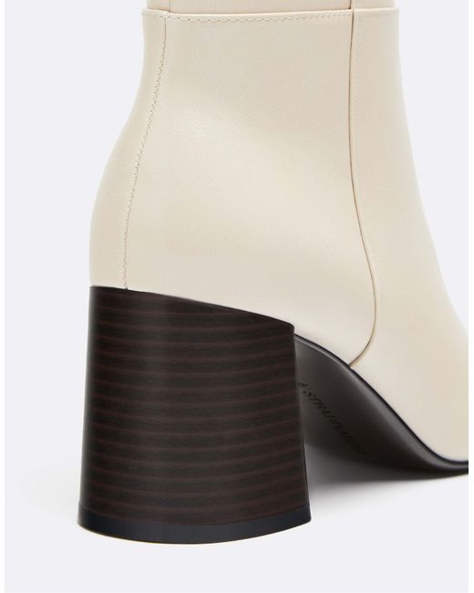 Stradivarius White E stiefel mit absatz