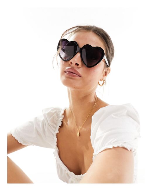 New Look White – herzförmige sonnenbrille