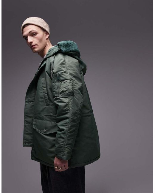 Carhartt Green Olten Parka Jacket for men
