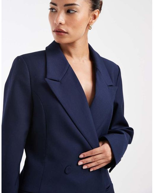Vero Moda Blue Double Breasted Tailored Blazer Co-ord