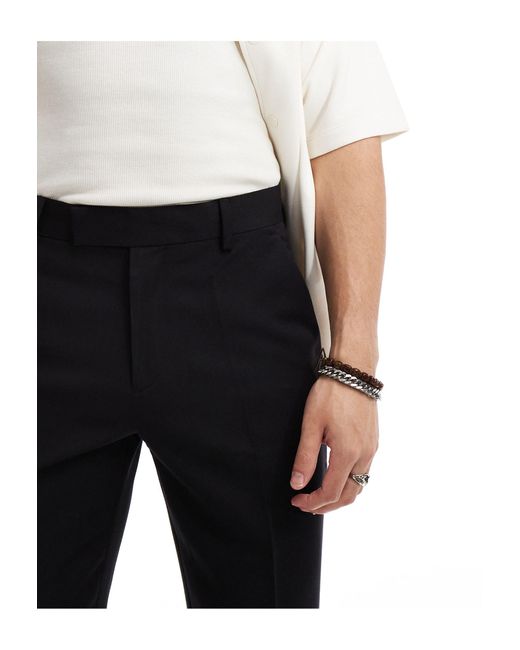 ASOS Black Smart Slim Fit Trousers for men