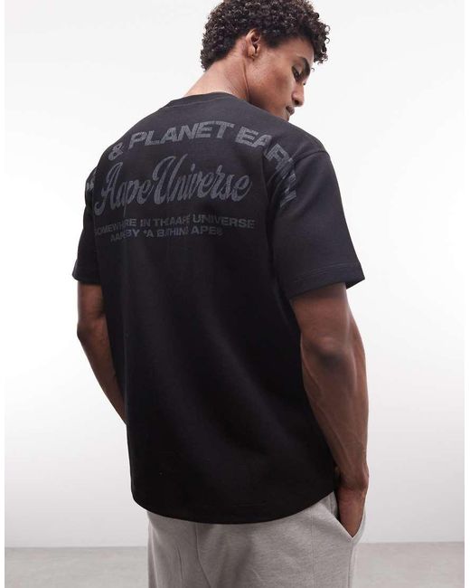 Aape By A Bathing Ape Blue Aape By A Bathing Ape Oversized Reversible T-shirt for men