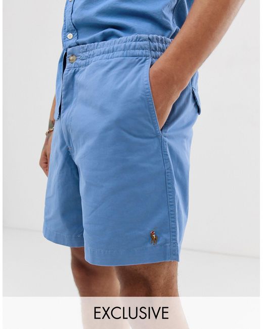 Polo Ralph Lauren – Hellblaue Prebster-Shorts mit Polospieler-Logo –  EXKLUSIV NUR BEI ASOS in Blau für Herren | Lyst DE