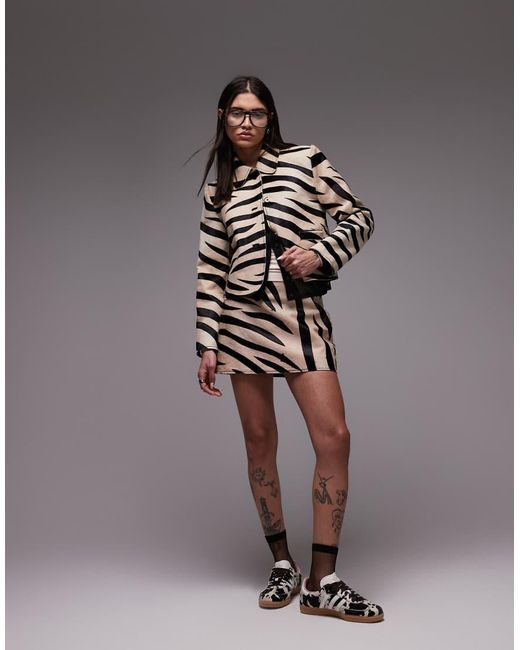 Mango Black Pony Hair Mini Skirt Co-Ord