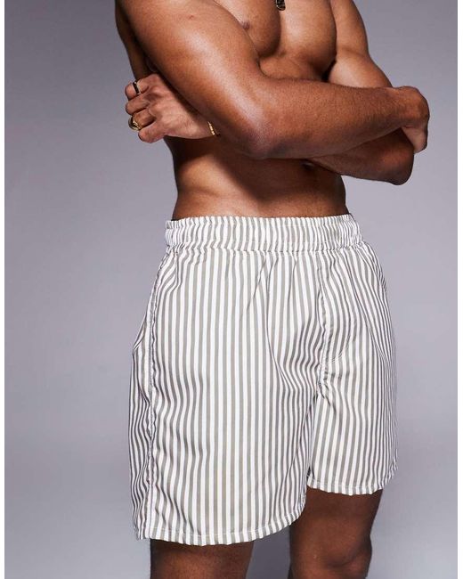 ASOS Gray Swim Shorts for men