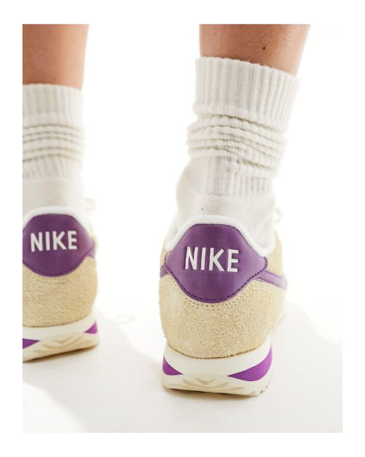 Nike White – cortez – unisex wildleder-sneaker im vintage-look