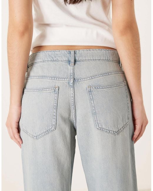 Vila White Palma Low Waist Wide Leg Jeans