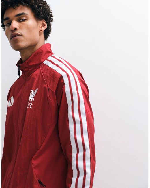 Adidas Originals Red Adidas Football Liverpool Home 26/27 Anthem Jacket for men