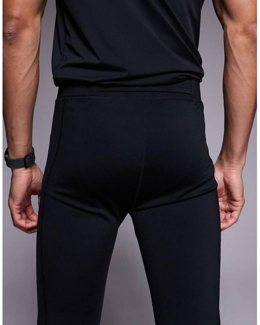 4505 Gray Reflective Quick Dry Base Layer Running Tights With Energy Gel Pocket for men