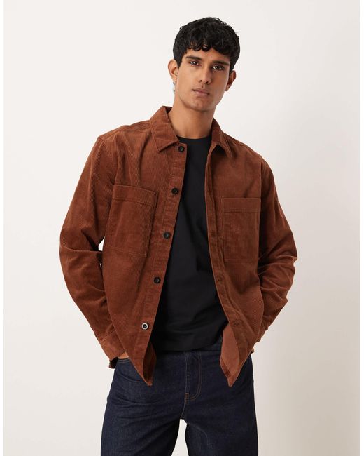 Surchemise en velours côtelé - marron chocolat ARKET pour homme en coloris Brown