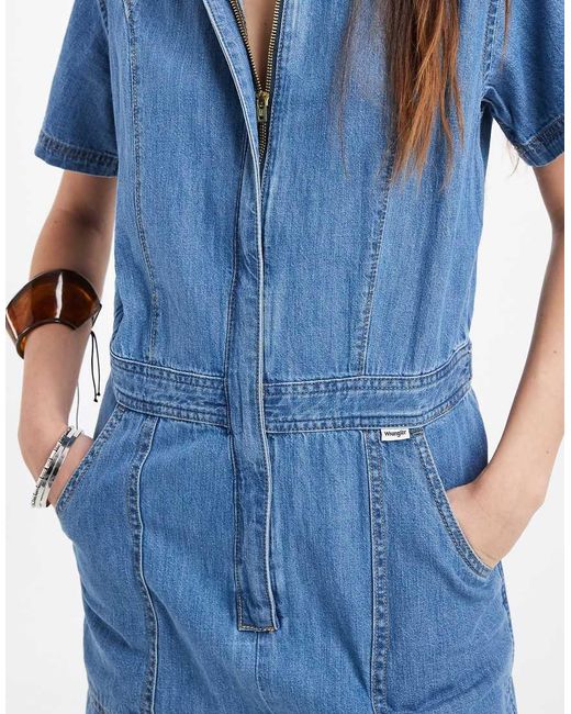 Wrangler Blue Denim Coveralls
