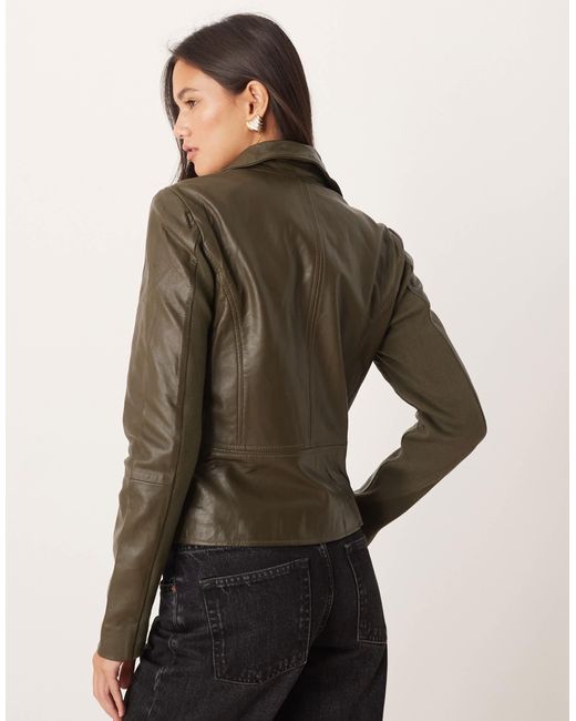 Y.A.S Brown – hochwertige bikerjacke aus leder