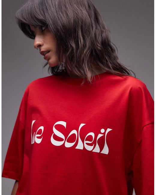 TOPSHOP Red – oversize-t-shirt