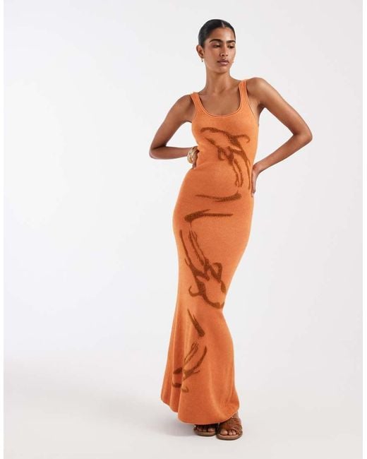 House Of Sunny White The Goldfish Hockney Midaxi Dress