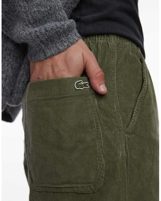 Lacoste Gray Cord Trousers for men