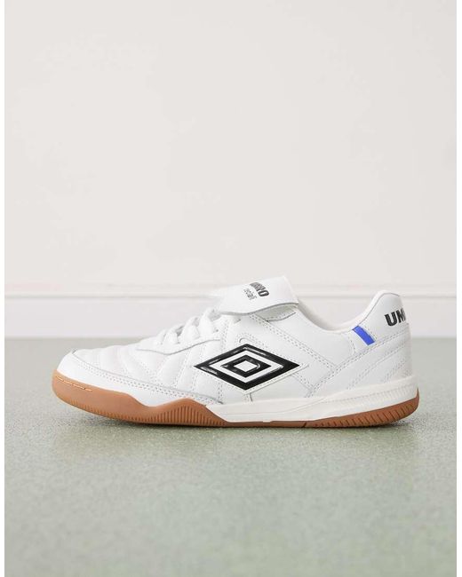 Umbro Gray Speciali Leather Trainers for men