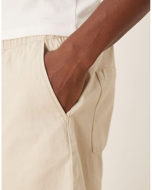 ASOS Natural Regular Length Pull On Loose Shorts for men