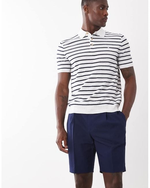 ASOS White Tailored Slim Pleated Shorts for men