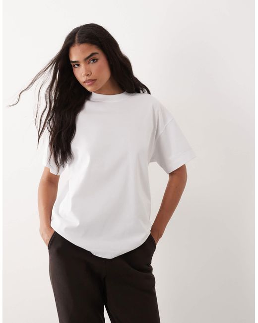 4505 White – schweres, schnelltrocknendes oversize-t-shirt aus baumwolle