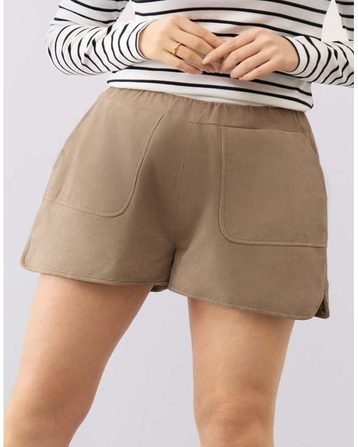 Bolongaro Trevor Natural Real Suede Tracie Short