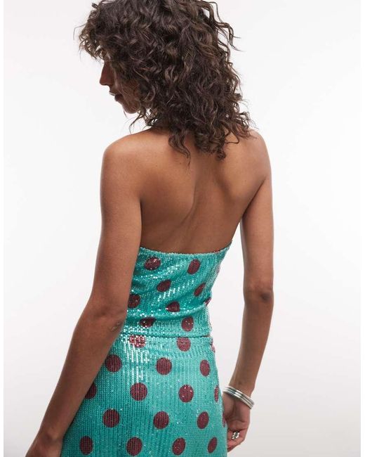 Reclaimed Vintage Blue Cropped Halter Top
