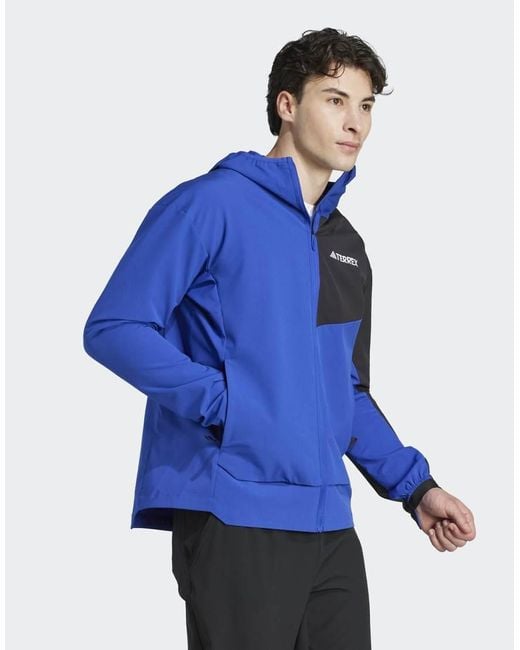 Adidas Blue Terrex Multi Softshell Jacket for men