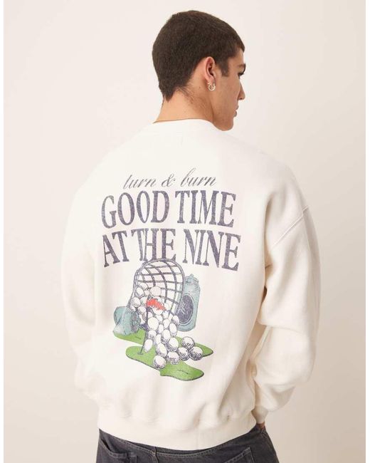 Abercrombie & Fitch Natural Golf Motif Back Sweat Top for men