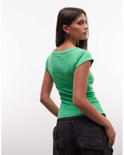 Collusion Green Scoop Neck Baby Tee