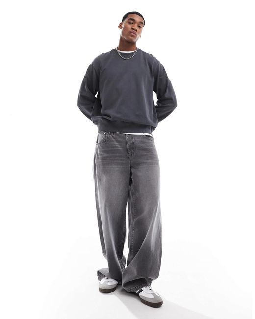 Jack & Jones – super oversize-sweatshirt in Blue für Herren