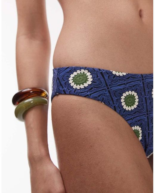 Slip Bikini Con Motivo A Fiori di WeWoreWhat in Blue