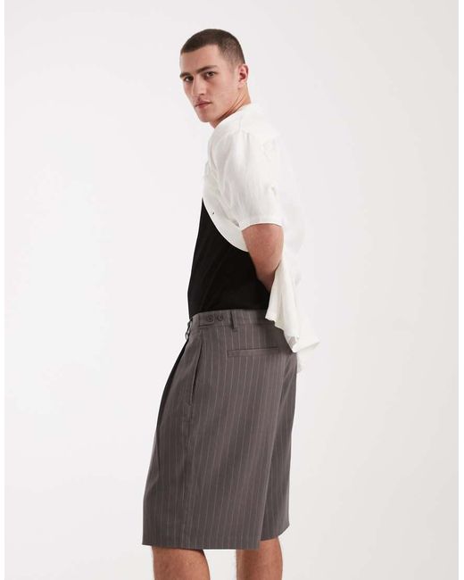 Cotton On White Super Pleated baggy Shorts for men