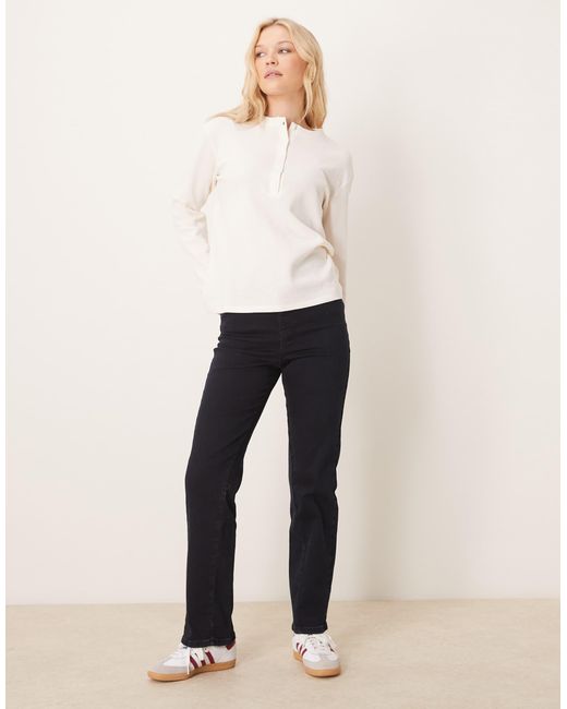 ASOS Natural Comfort Stretch Straight Leg Jean With Twisted Seam