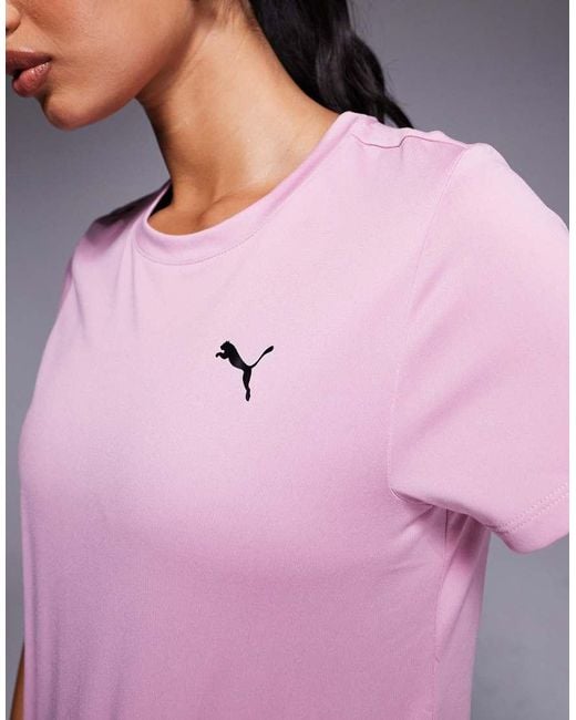 Camiseta Rosa Con Cuello Redondo Tad Essentials De PUMA de color Pink