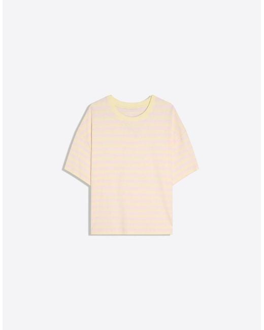 Bershka Natural Boxy Print T-shirt