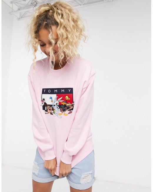 Tommy Hilfiger X Looney Tunes – Sweatshirt in Pink | Lyst DE
