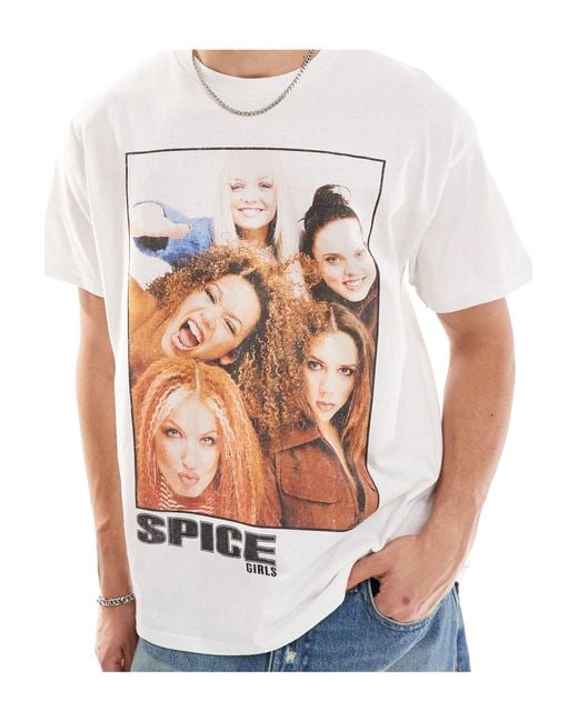 Reclaimed (vintage) White Unisex Spice Girls Licensed T-shirt