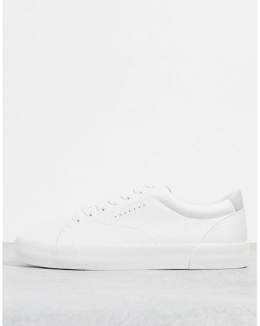 bershka white platform sneakers