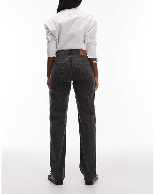 Levi's White 501 '90s Straight Studded Jeans