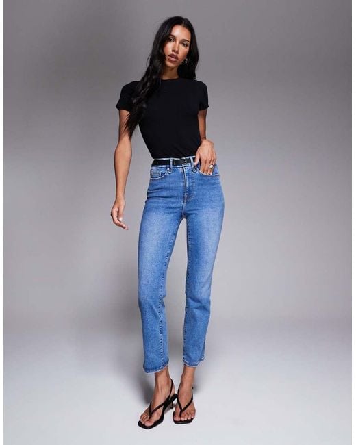 GOOD AMERICAN Blue Always Fits Good Legs Straight Jeans