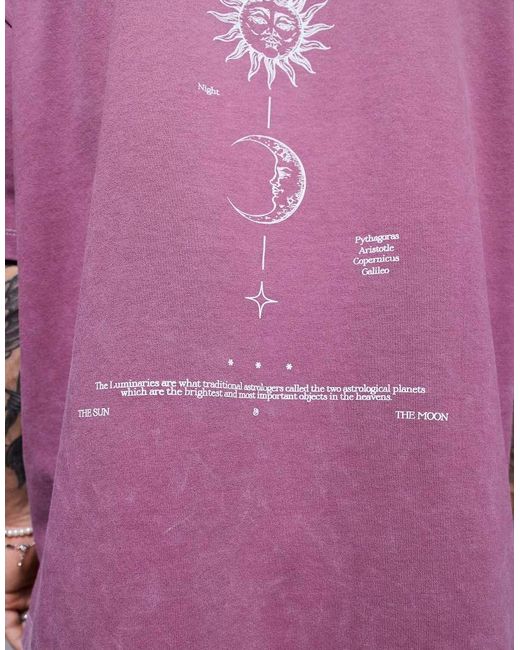 ASOS Purple Heavyweight Oversized T-shirt for men