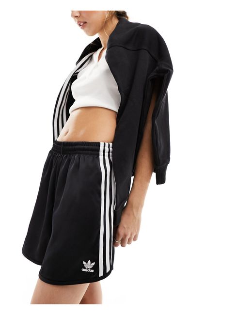 Adidas Originals Black Three Stripe Sprinter Shorts