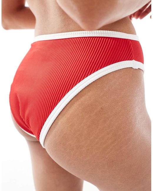 Hollister Red High Waist Cheeky Bottom Co-ord
