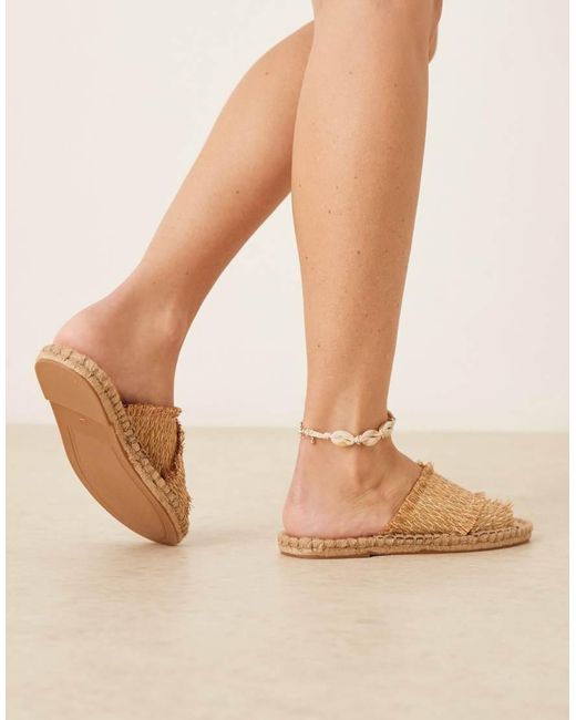 ASOS Natural Joella Cross Strap Espadrille