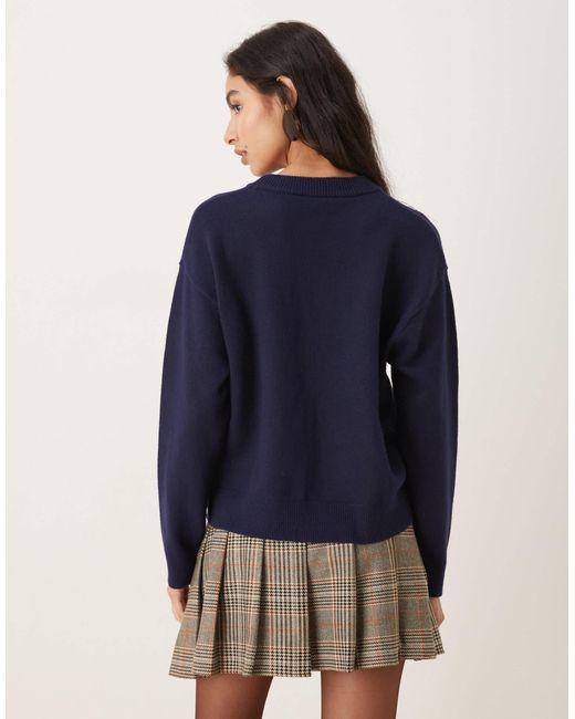 Pull à col montant Mango en coloris Blue