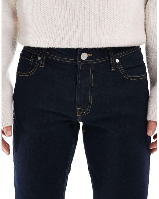 Luke - jean slim - indigo foncé JJ Rebel pour homme en coloris White
