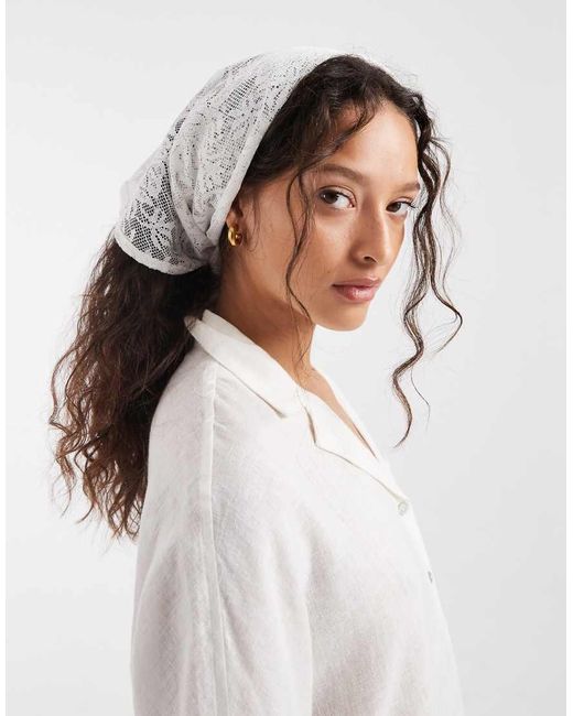 Pieces White Lace Multi-use Scarf