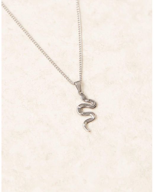 Collar Con Colgante De Serpiente De Acero Inoxidable Resistente Al Agua De ASOS de hombre de color Natural