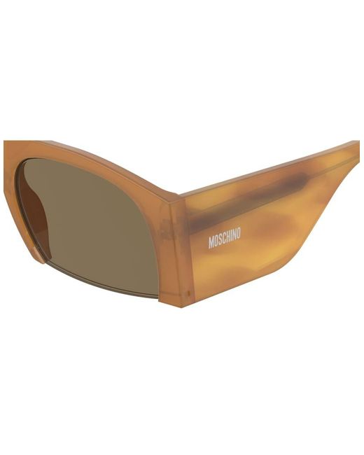 Moschino Natural Bold Square Sunglasses With Lenses