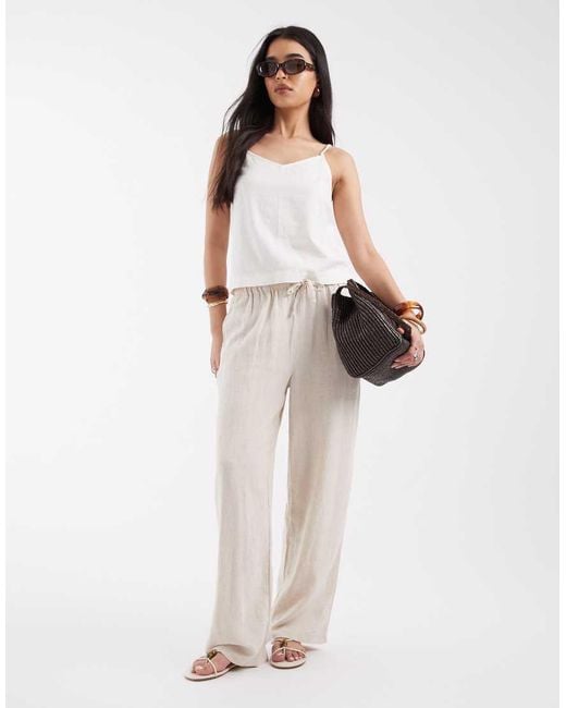 JJXX Natural Linen Blend Cami Top