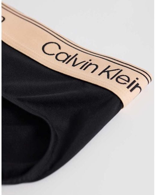 Calvin Klein Black Microfibre Stretch 3 Pack Hip Briefs for men